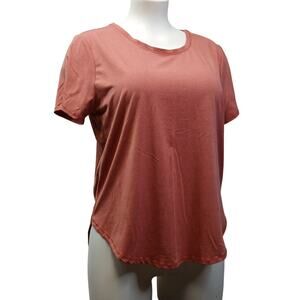 All In Motion XL Coral Pink Heather Crew Neck Short Sleeve Active Shirt